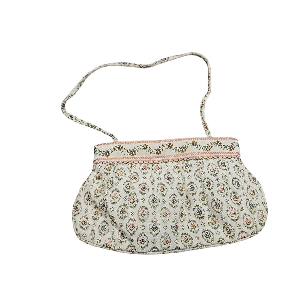 Vintage Floral Tapestry Small Shoulder Bag Evening Boho‎ Cottagecore Grandma